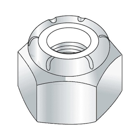 Newport Fasteners Nylon Insert Lock Nut, 2-1/2"-4, Steel, Grade A, Zinc Plated, 8 PK 426087-BR-8